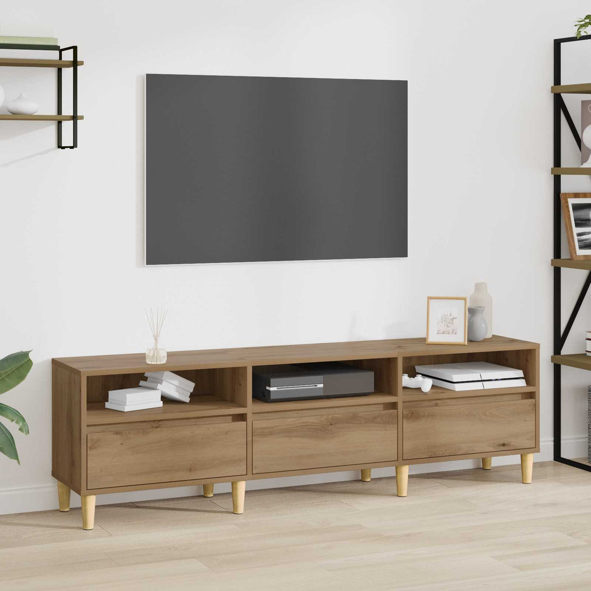 TV-skab 150 x 30 x 45 cm Artisan Egetræ Konstrueret træ