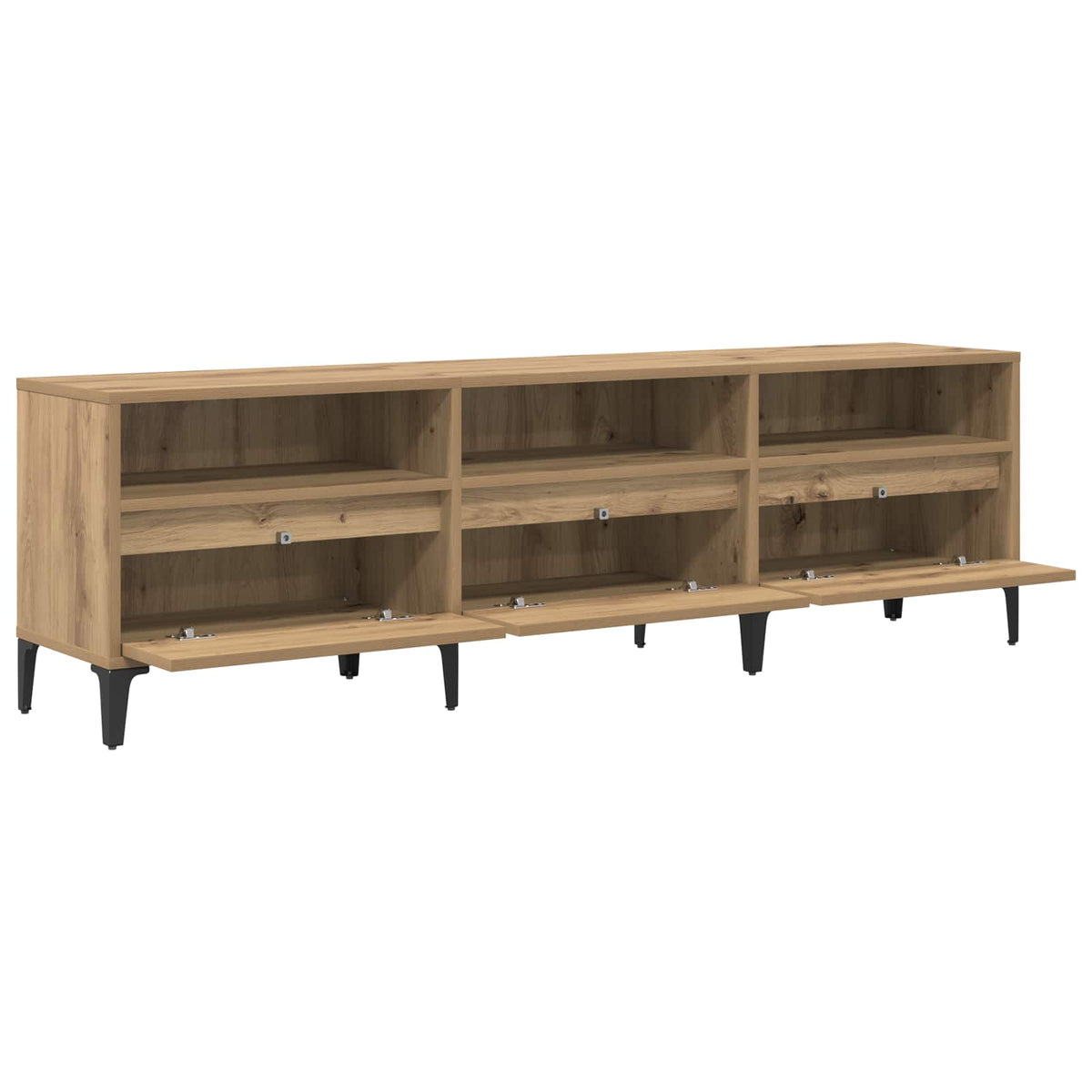 TV-skab 150 x 30 x 45 cm Artisan Egetræ Ingeniørt træ og jern