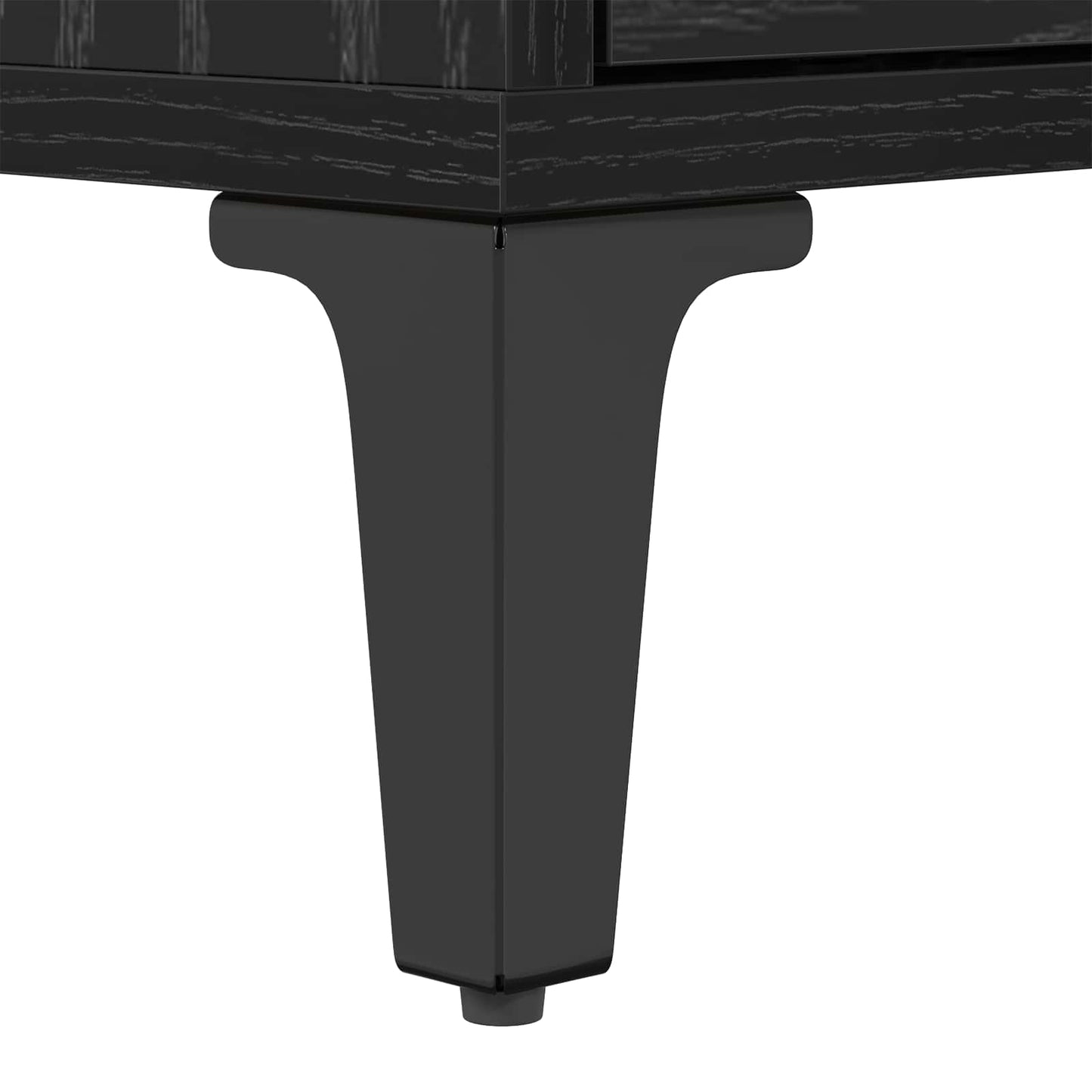 TV-skab Sort eg 150 x 30 x 45 cm Ingeniørt træ og jern