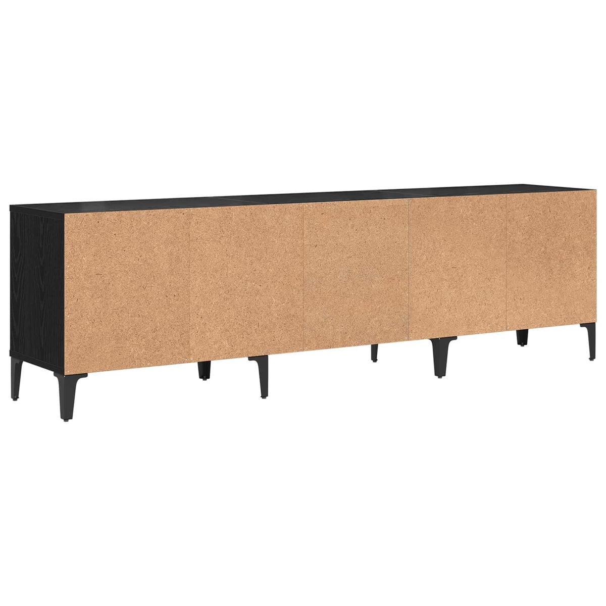 TV-skab Sort eg 150 x 30 x 45 cm Ingeniørt træ og jern