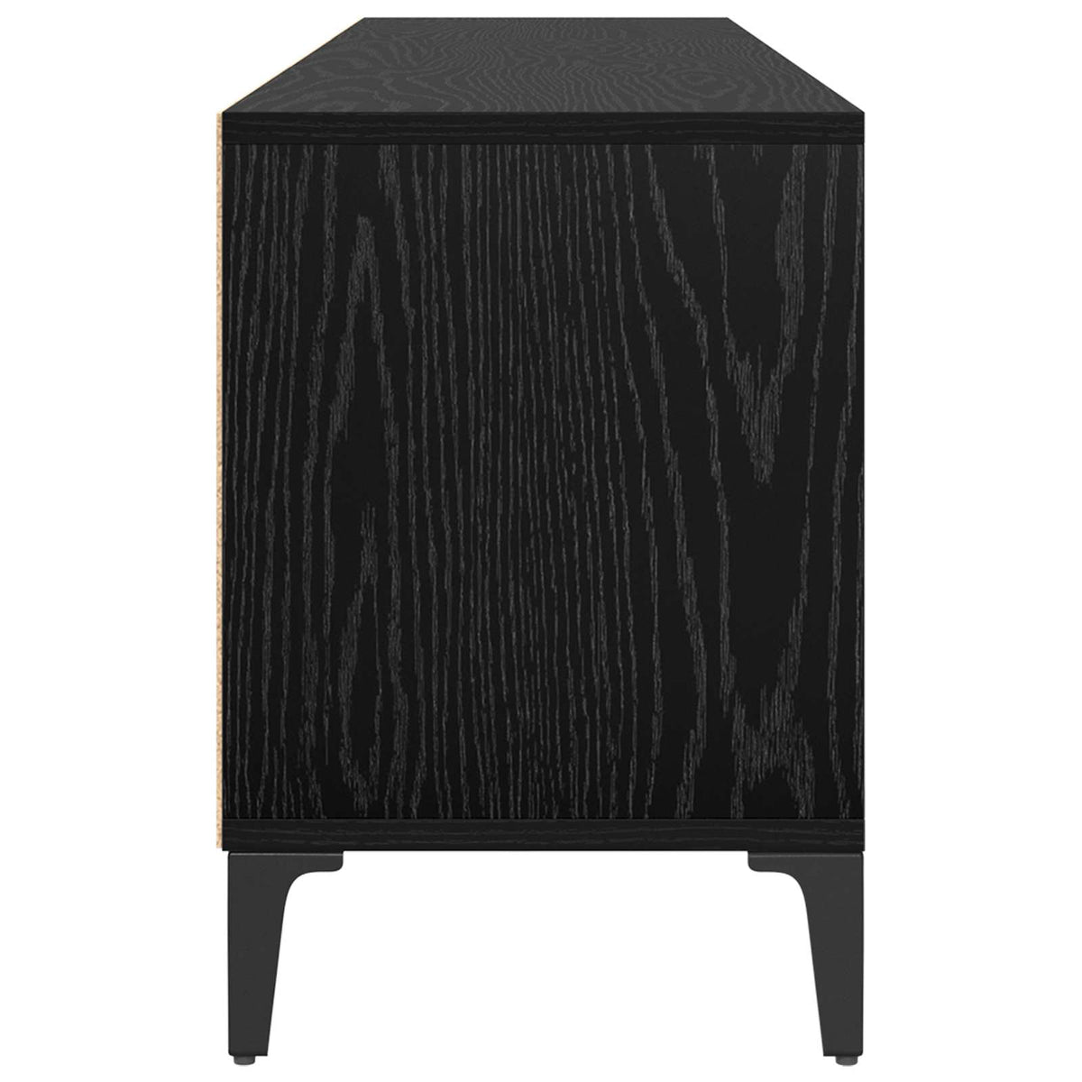 TV-skab Sort eg 150 x 30 x 45 cm Ingeniørt træ og jern