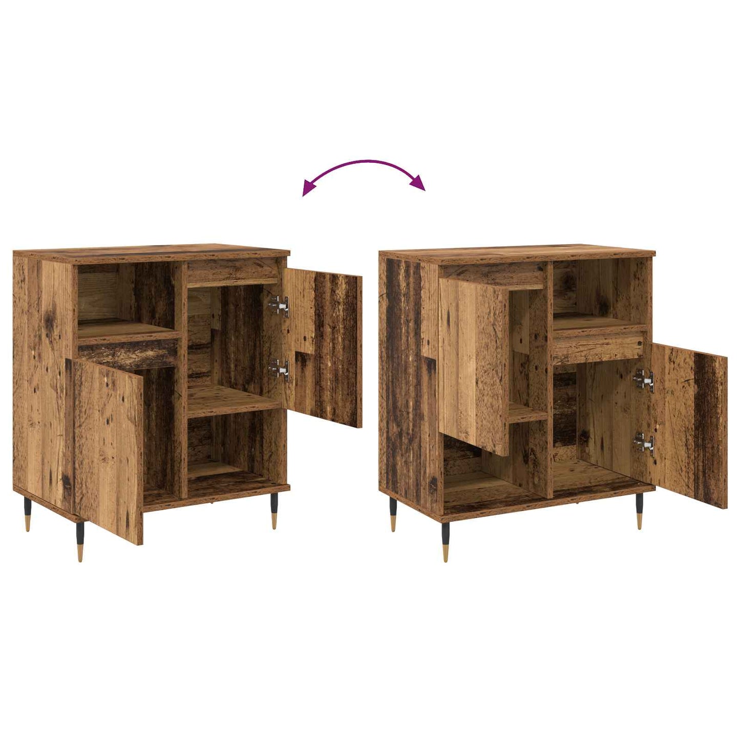 Sideboard Gammelt træ 60 x 35 x 70 cm