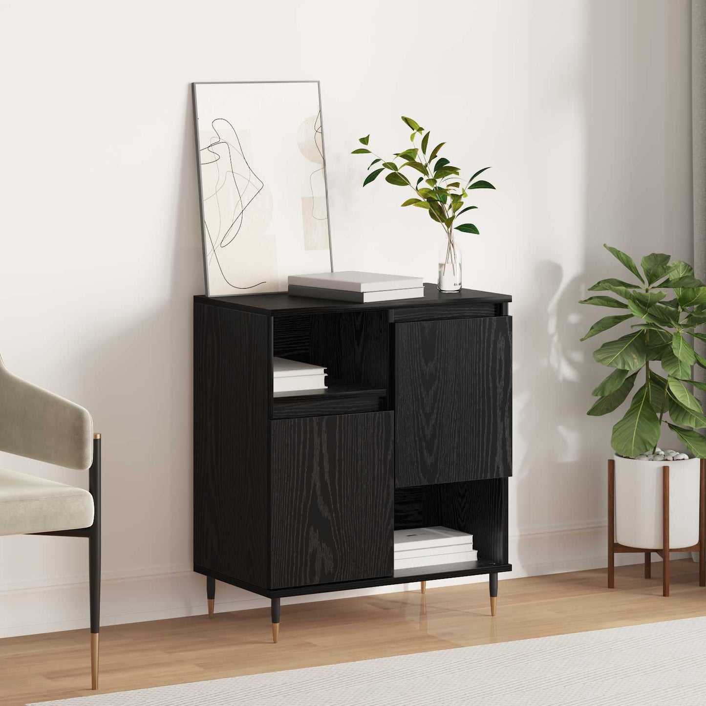Sideboard Sort eg 60 x 35 x 70 cm