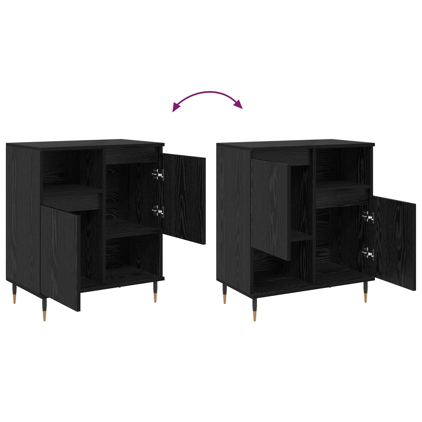Sideboard Sort eg 60 x 35 x 70 cm