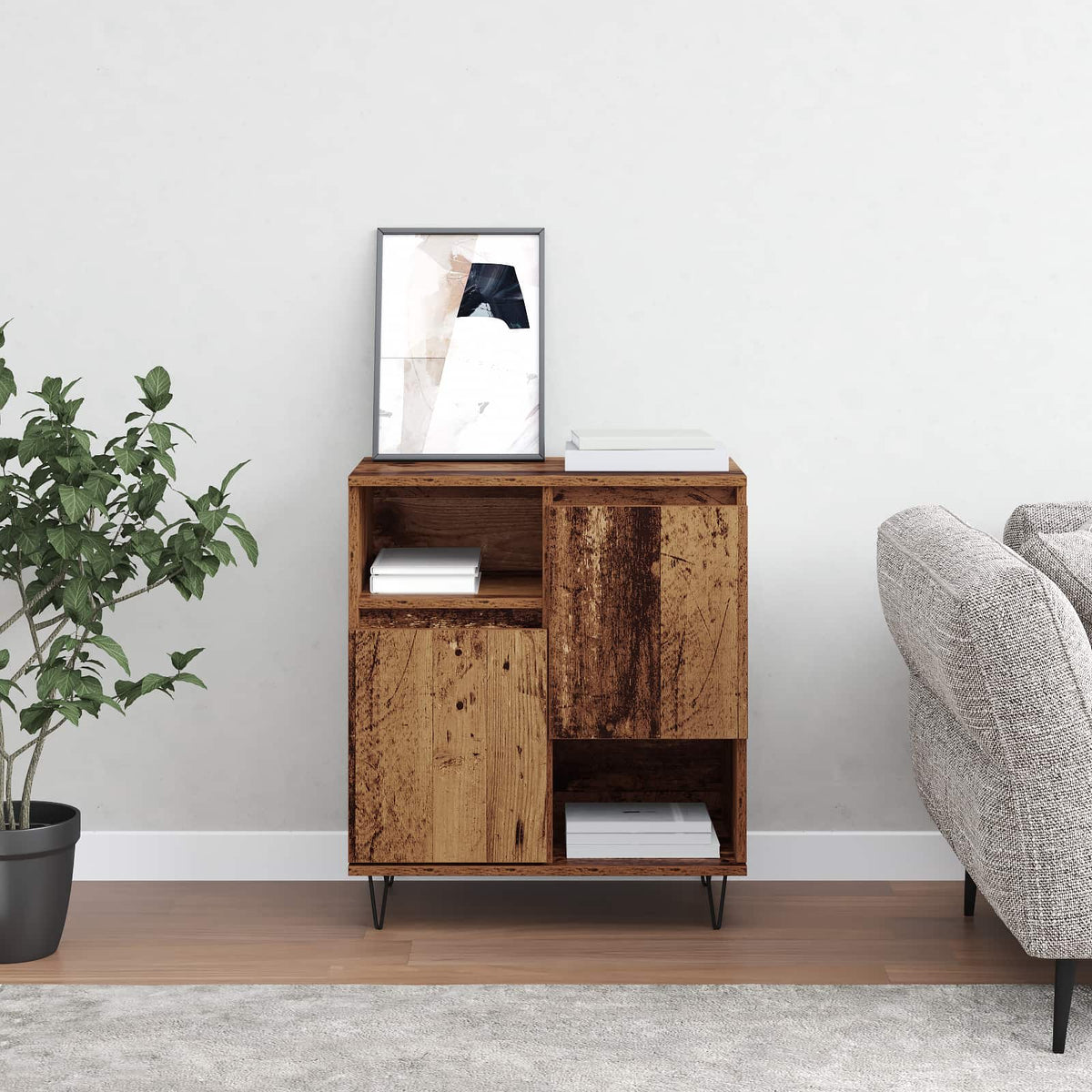 Sideboard Gammelt træ 60 x 35 x 70 cm