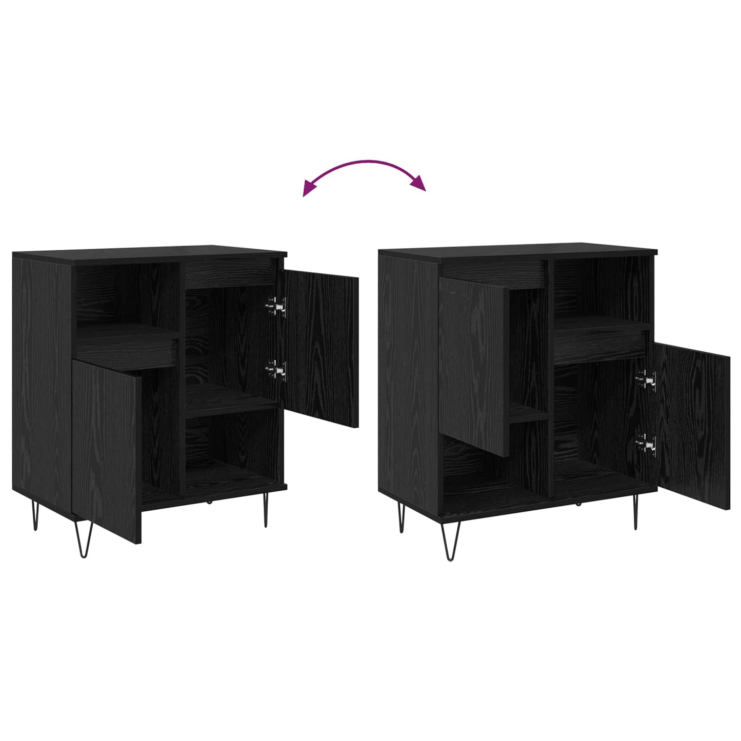 Sideboard Sort eg 60 x 35 x 70 cm