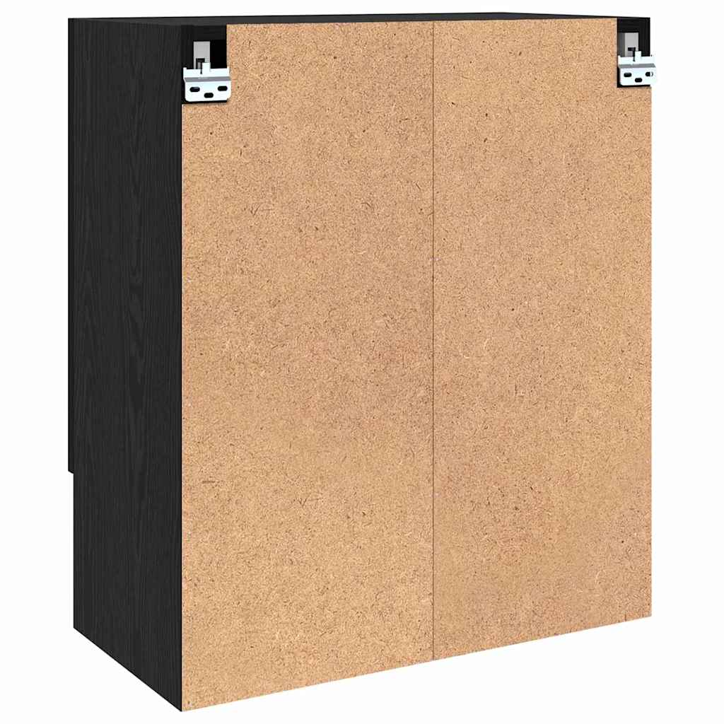 Vægmonteret skab 60 x 31 x 70 cm Konstrueret træ Sort eg