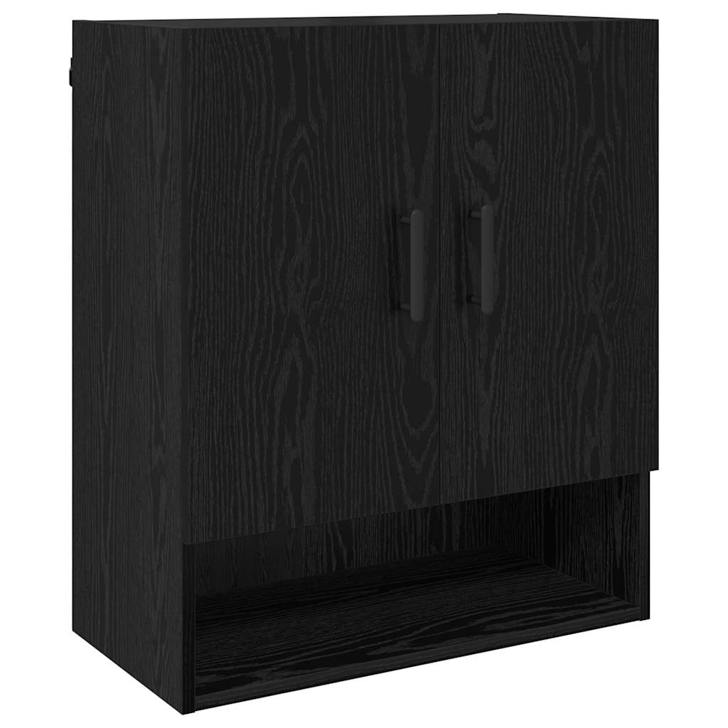 Vægmonteret skab 60 x 31 x 70 cm Konstrueret træ Sort eg