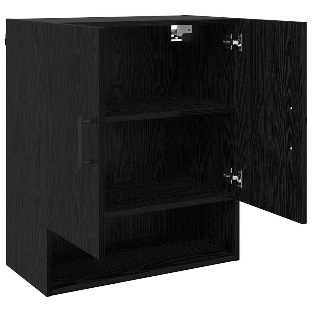 Vægmonteret skab 60 x 31 x 70 cm Konstrueret træ Sort eg