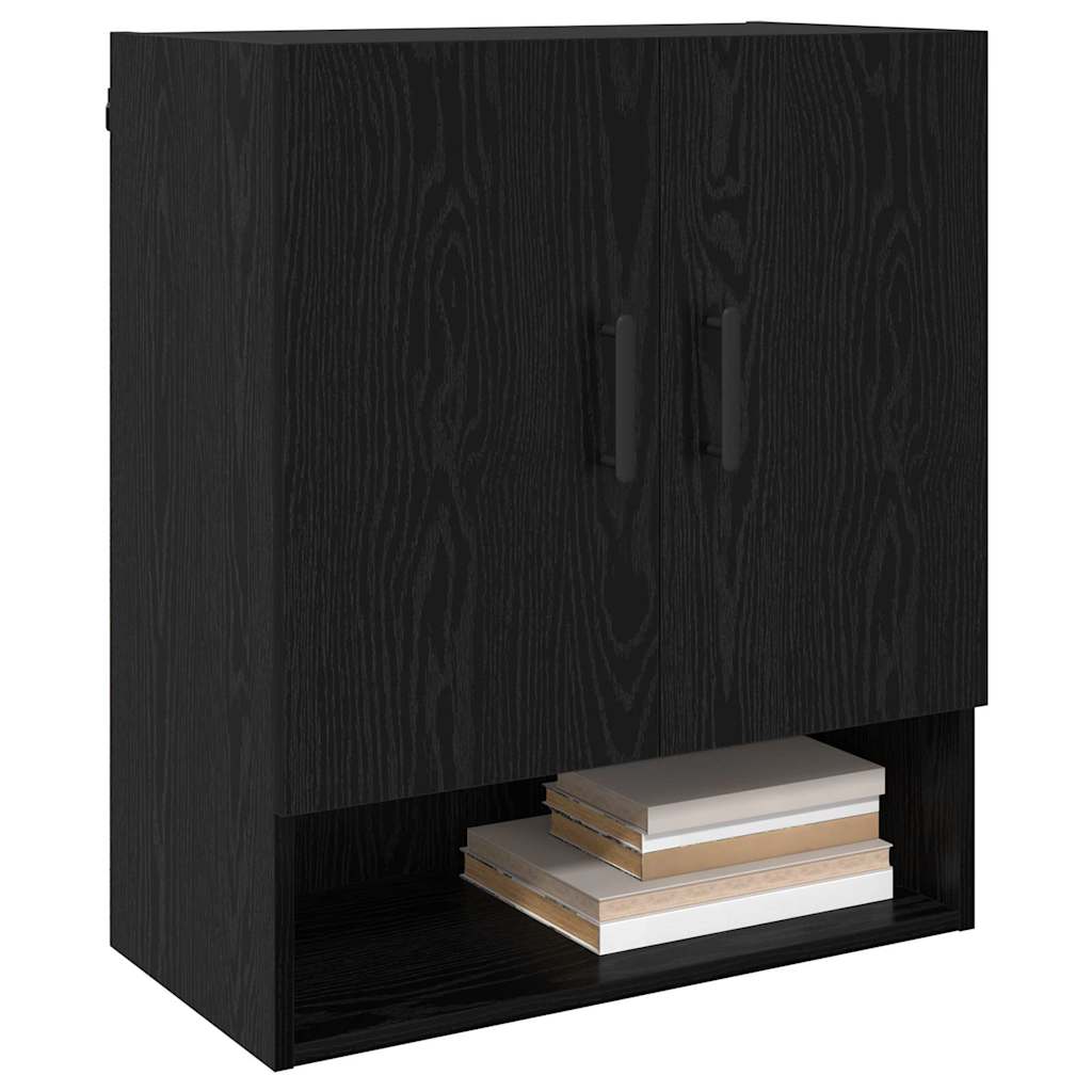Vægmonteret skab 60 x 31 x 70 cm Konstrueret træ Sort eg