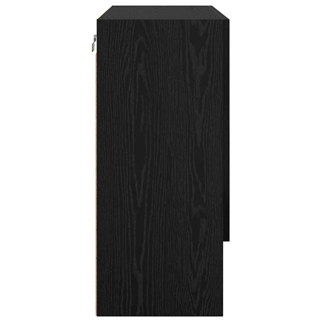 Vægmonteret skab 60 x 31 x 70 cm Konstrueret træ Sort eg