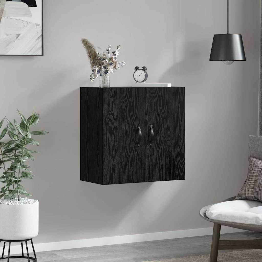 Vægmonteret skab 60 x 31 x 60 cm Konstrueret træ Sort eg