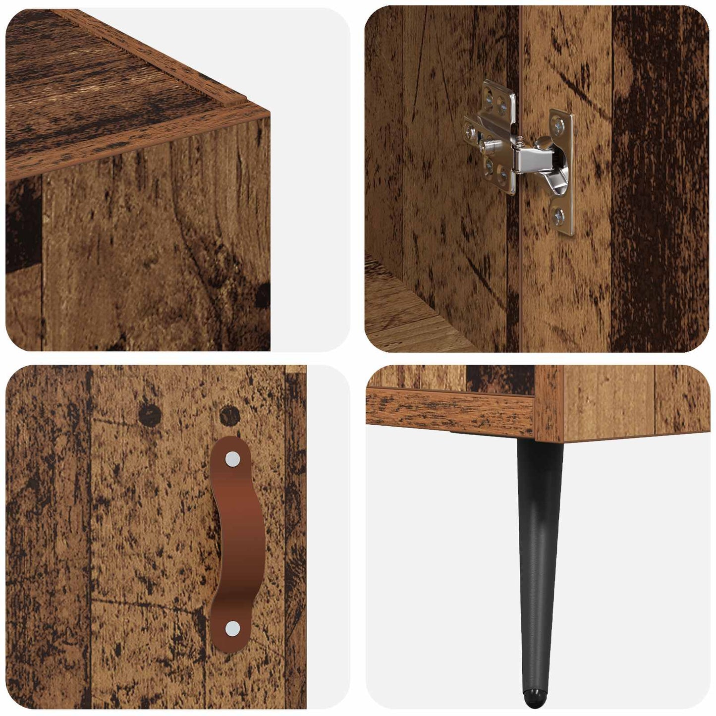 Sideboard Gammelt træ 89,5 x 34 x 80 cm Konstrueret træ