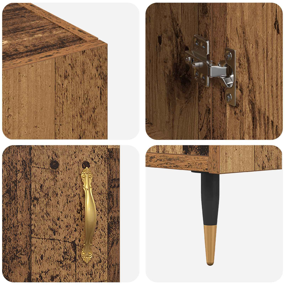 Sideboard Gammelt træ 90 x 34 x 80 cm Konstrueret træ