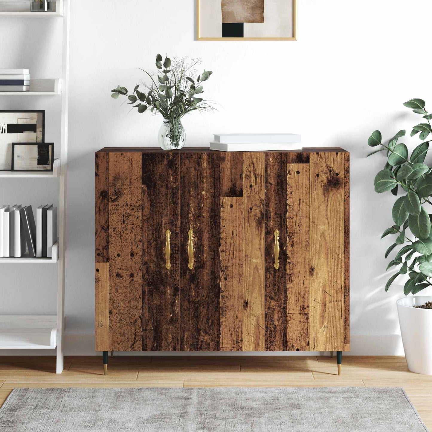 Sideboard Gammelt træ 90 x 34 x 80 cm Konstrueret træ
