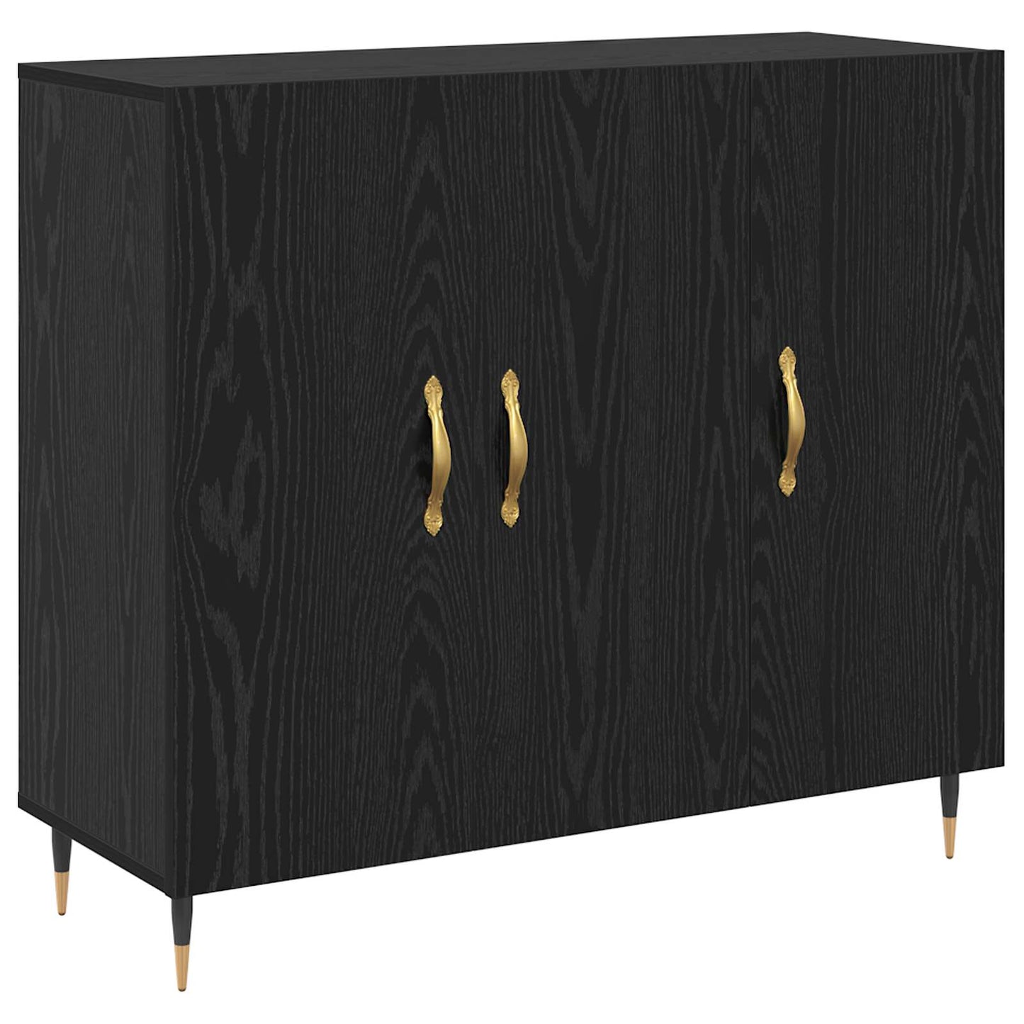 Sideboard Sort eg 90 x 34 x 80 cm Konstrueret træ