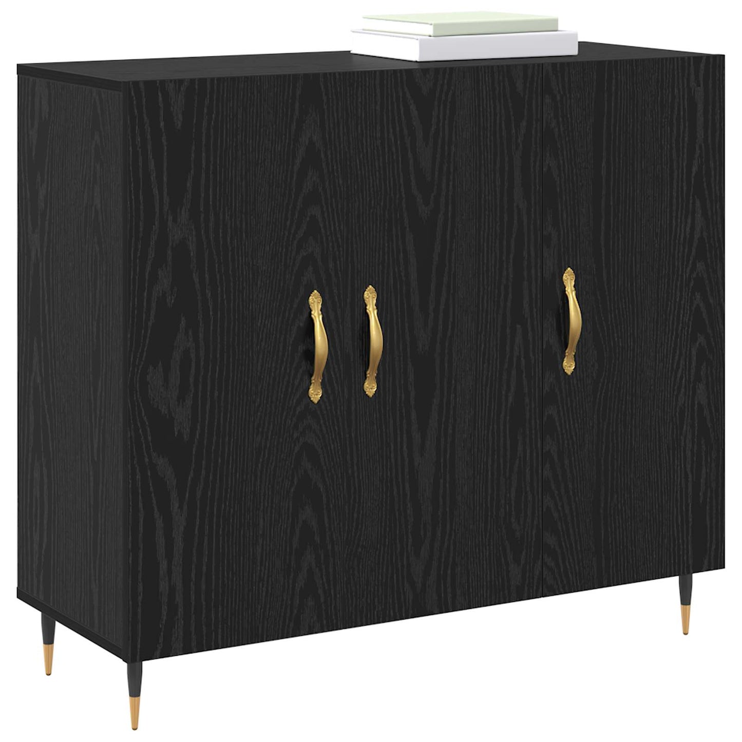 Sideboard Sort eg 90 x 34 x 80 cm Konstrueret træ