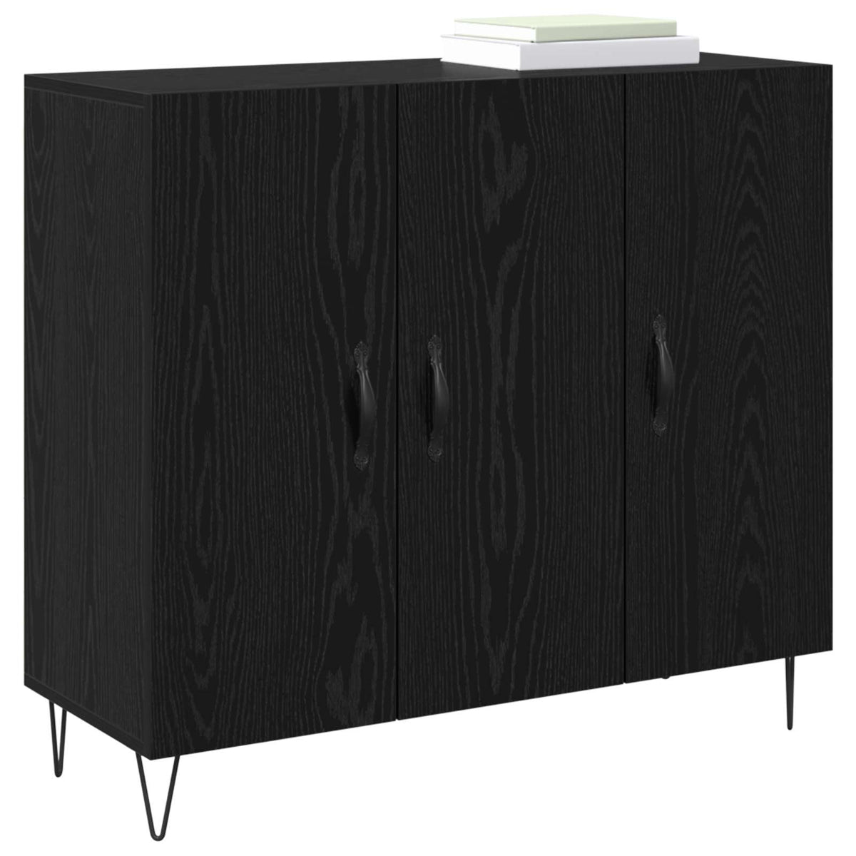 Sideboard Sort eg 90 x 32,5 x 80 cm Konstrueret træ