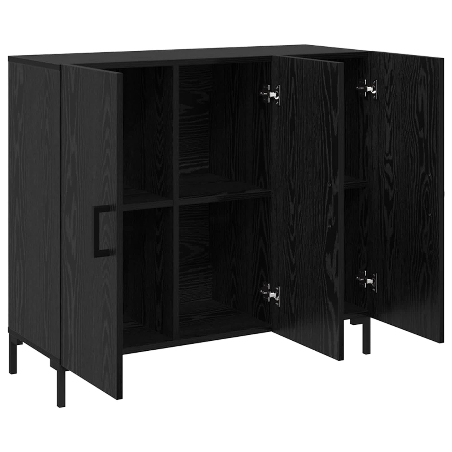Sideboard Sort eg 90 x 34 x 80 cm Konstrueret træ