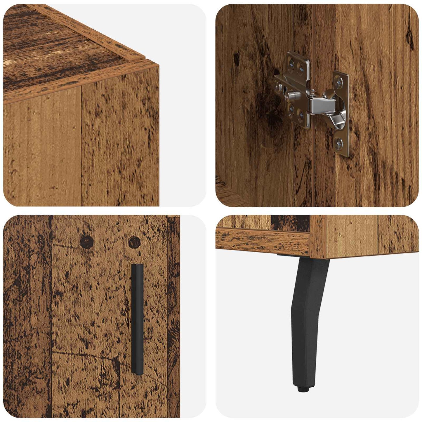 Sideboard Gammelt træ 90 x 34 x 80 cm Konstrueret træ