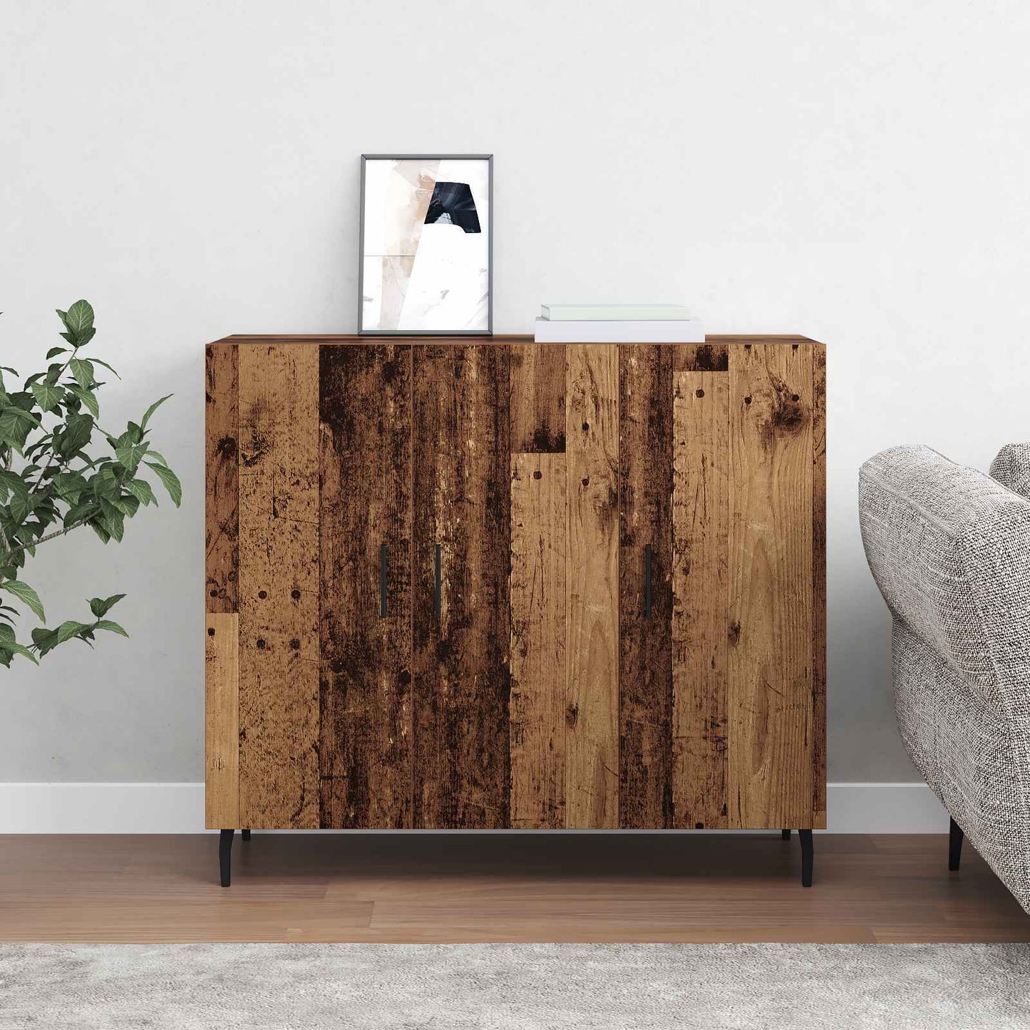 Sideboard Gammelt træ 90 x 34 x 80 cm Konstrueret træ