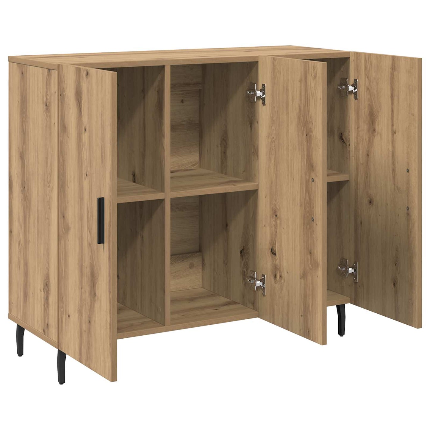 Sideboard Artisan Egetræ 90 x 34 x 80 cm Konstrueret træ