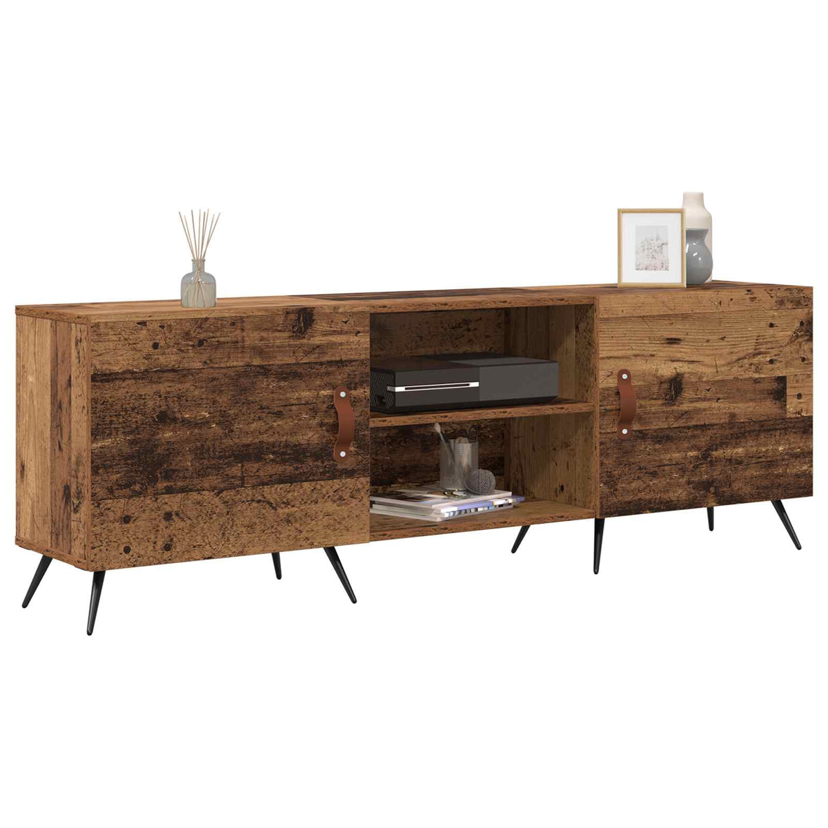 TV-skab 150 x 30 x 50 cm Gammelt træ Konstrueret træ