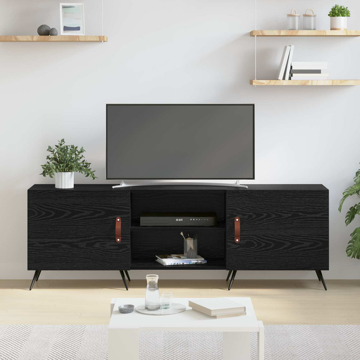 TV-skab 150 x 30 x 50 cm Sort eg Konstrueret træ
