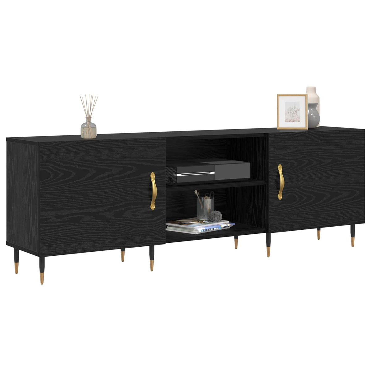 TV-skab 150 x 30 x 50 cm Sort eg Konstrueret træ