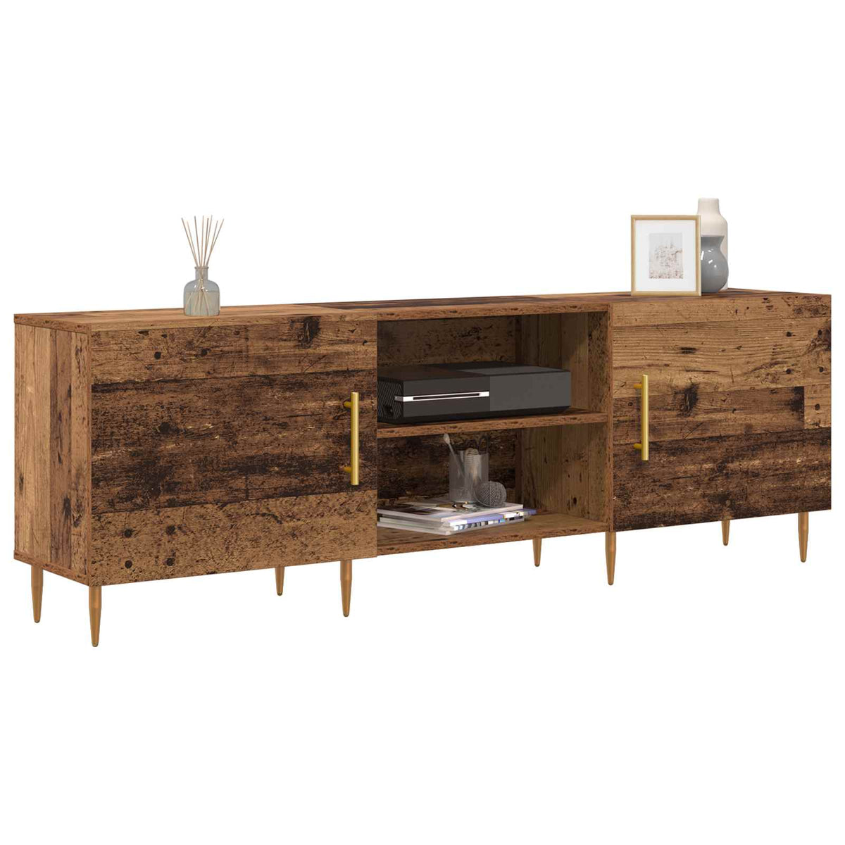 TV-skab 150 x 30 x 50 cm Gammelt træ Konstrueret træ