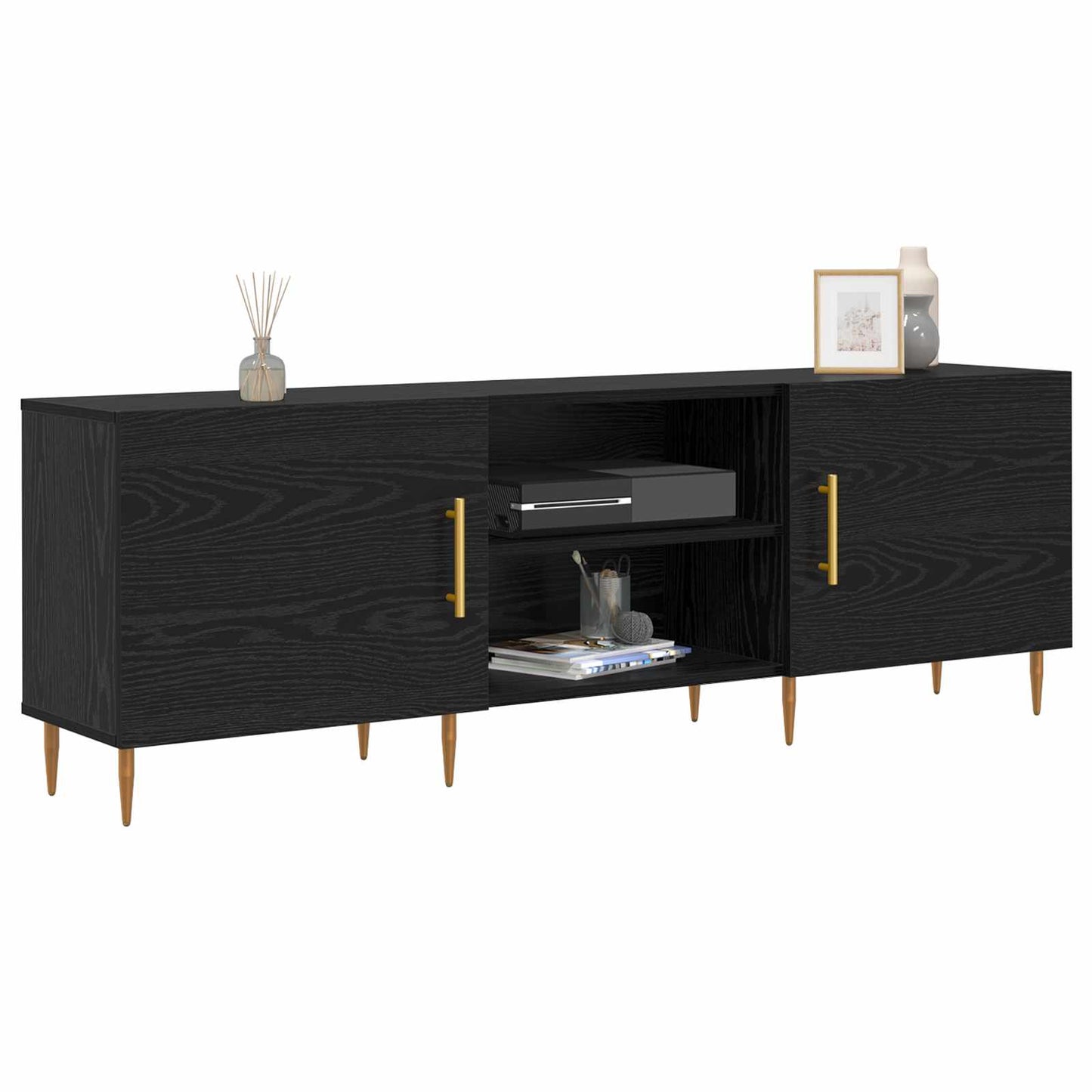 TV-skab 150 x 30 x 50 cm Sort eg Konstrueret træ