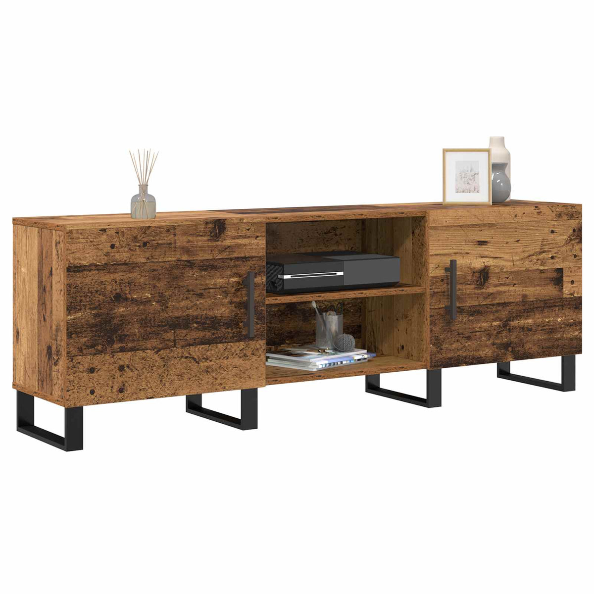 TV-skab 150 x 30 x 50 cm Gammelt træ Konstrueret træ