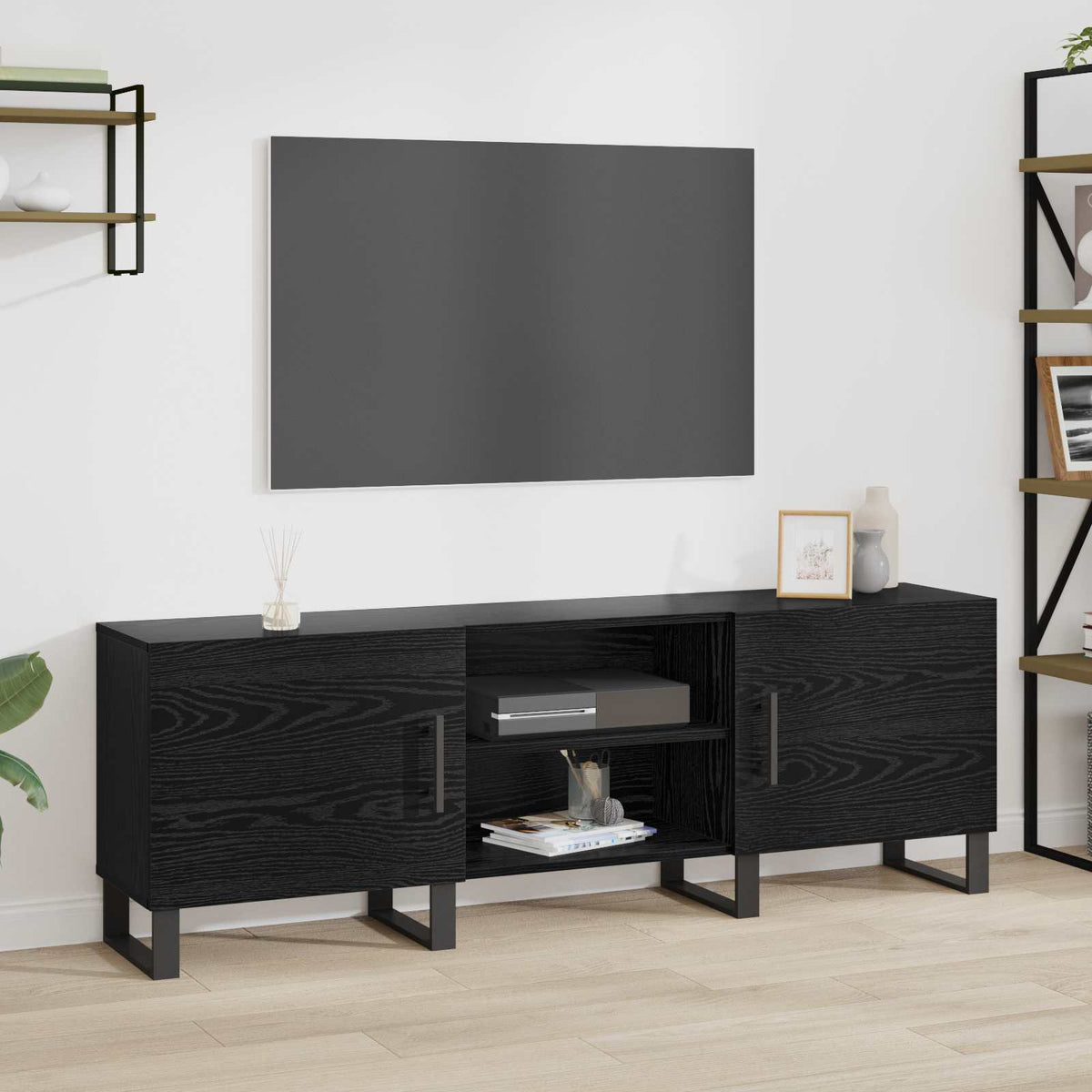 TV-skab 150 x 30 x 50 cm Sort eg Konstrueret træ