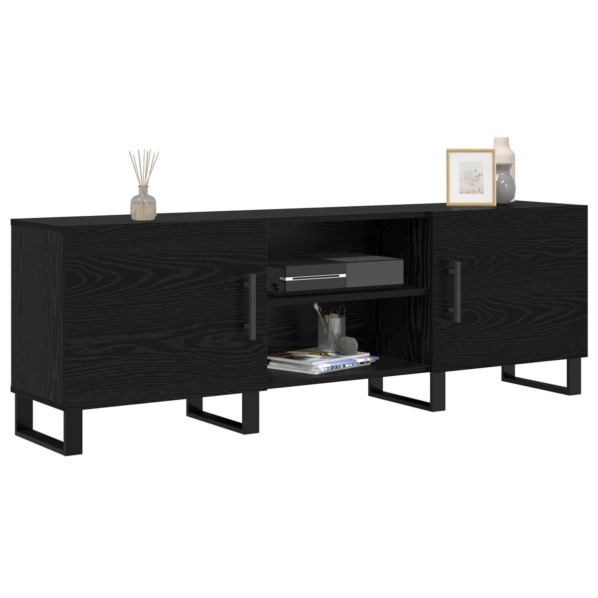 TV-skab 150 x 30 x 50 cm Sort eg Konstrueret træ
