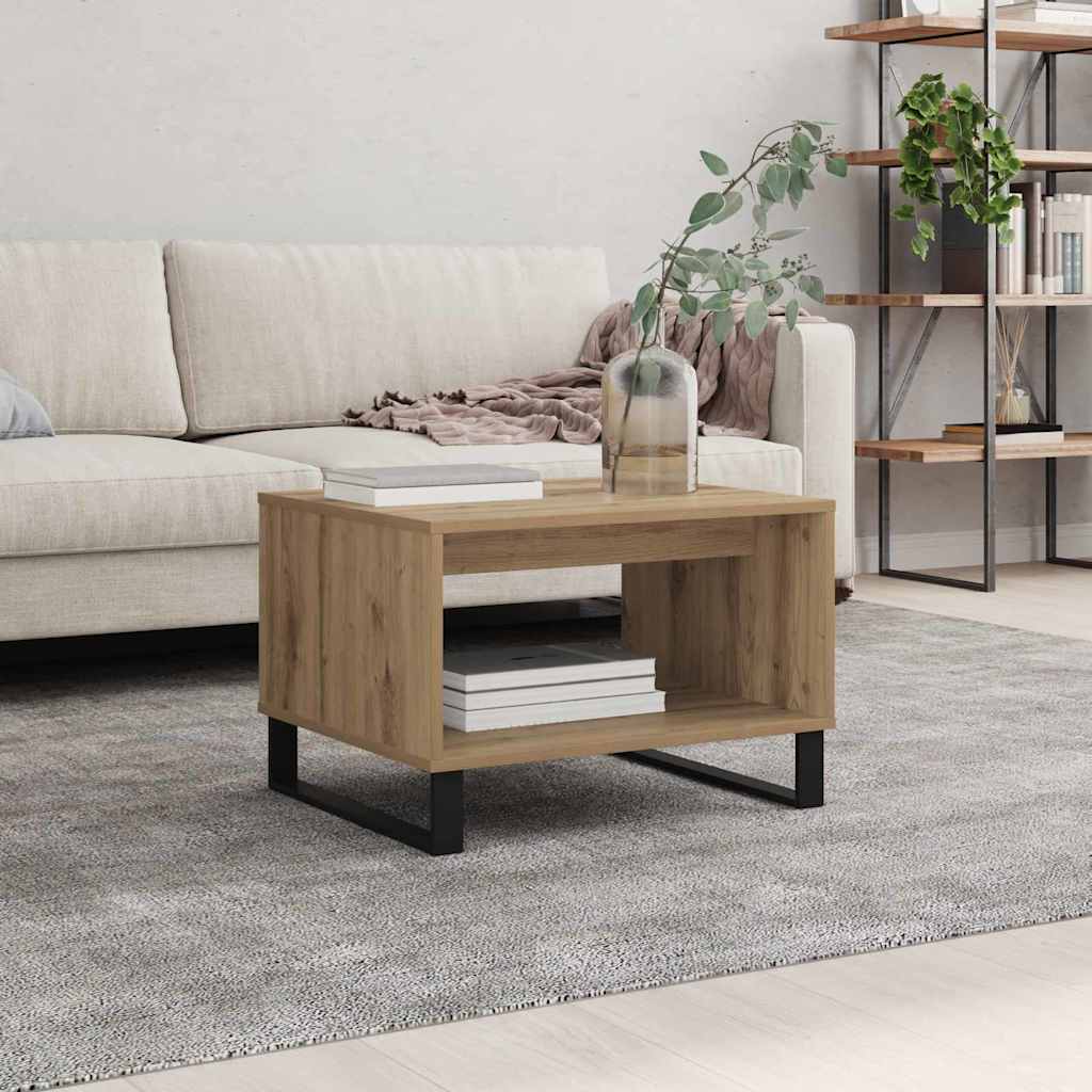 Sofabord artisan eg 60 x 50 x 40 cm Konstrueret træ