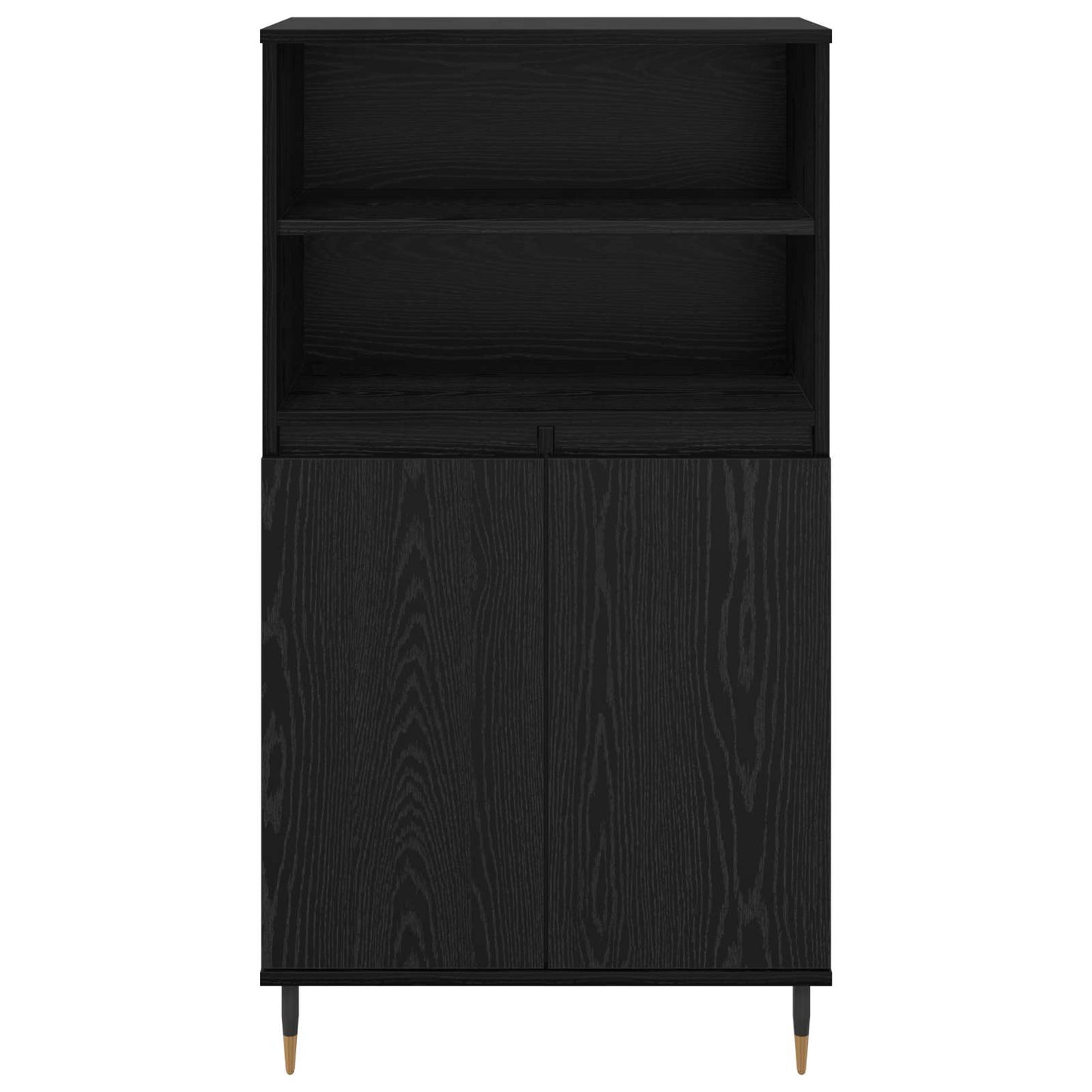 Highboard Sort 60 x 36 x 110 cm Konstrueret træ