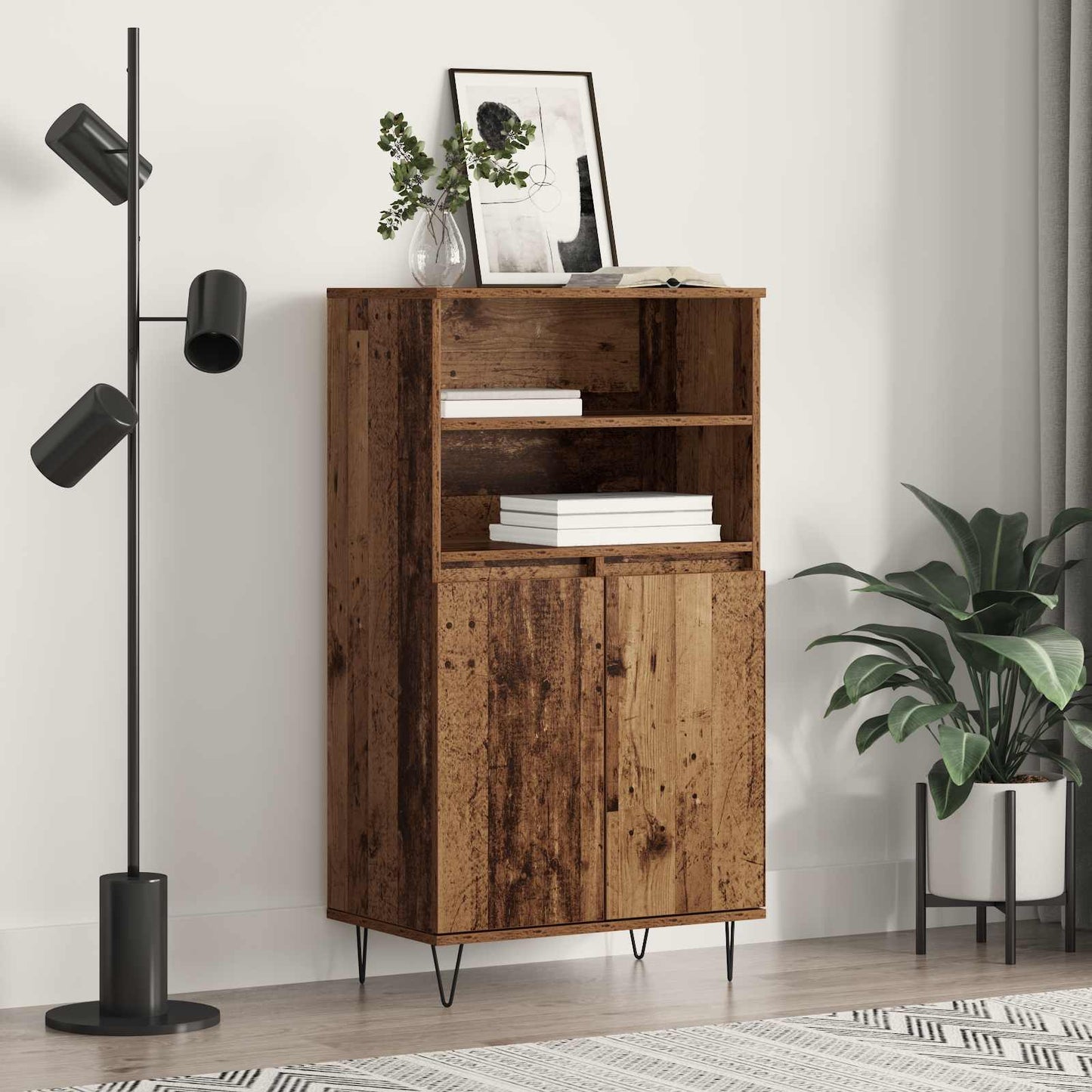 Highboard Brun 60 x 36 x 110 cm Konstrueret træ