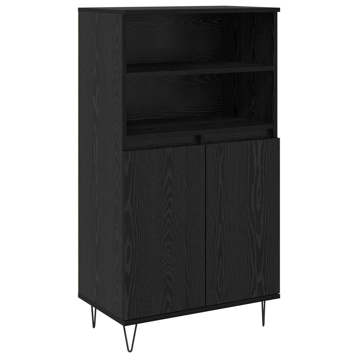 Highboard Sort 60 x 36 x 110 cm Konstrueret træ