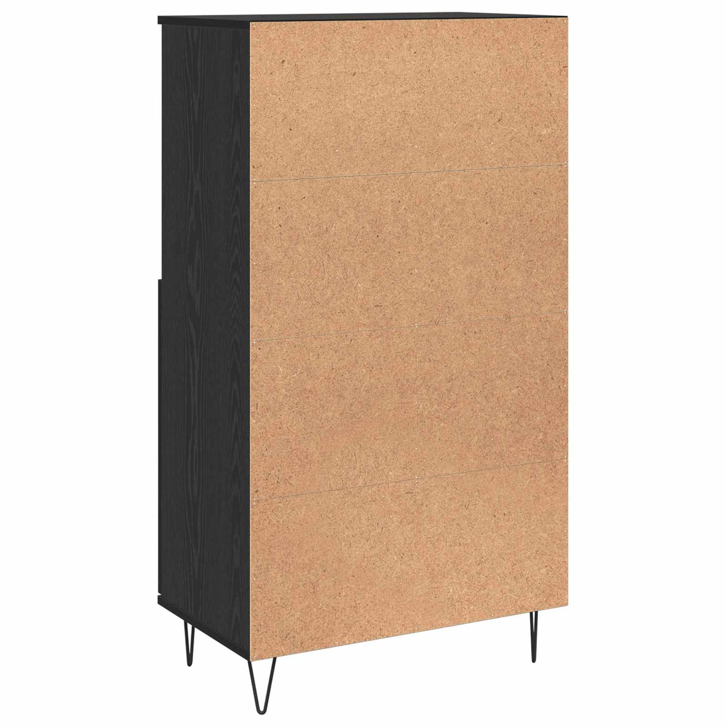 Highboard Sort 60 x 36 x 110 cm Konstrueret træ