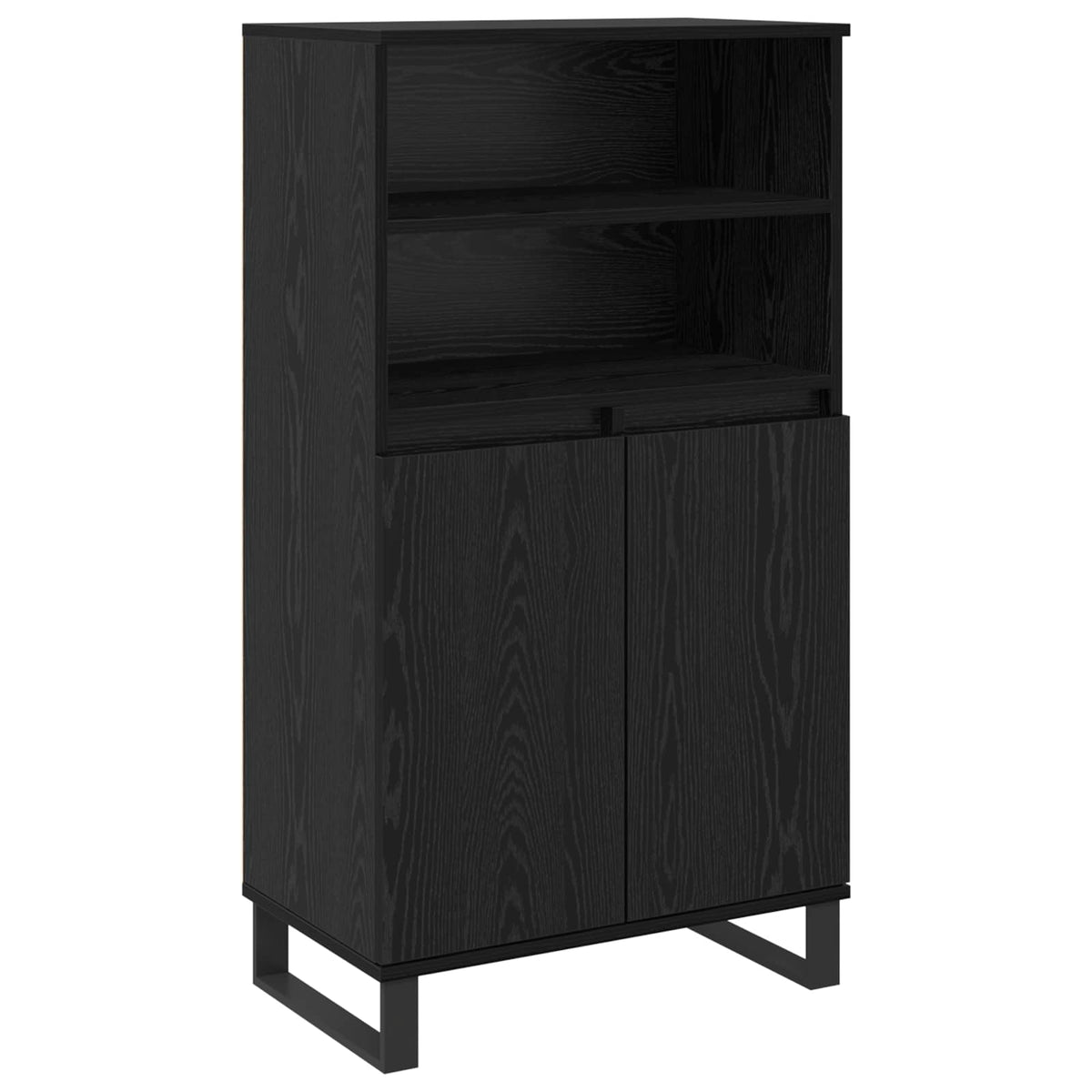 Highboard Sort 60 x 36 x 110 cm Konstrueret træ