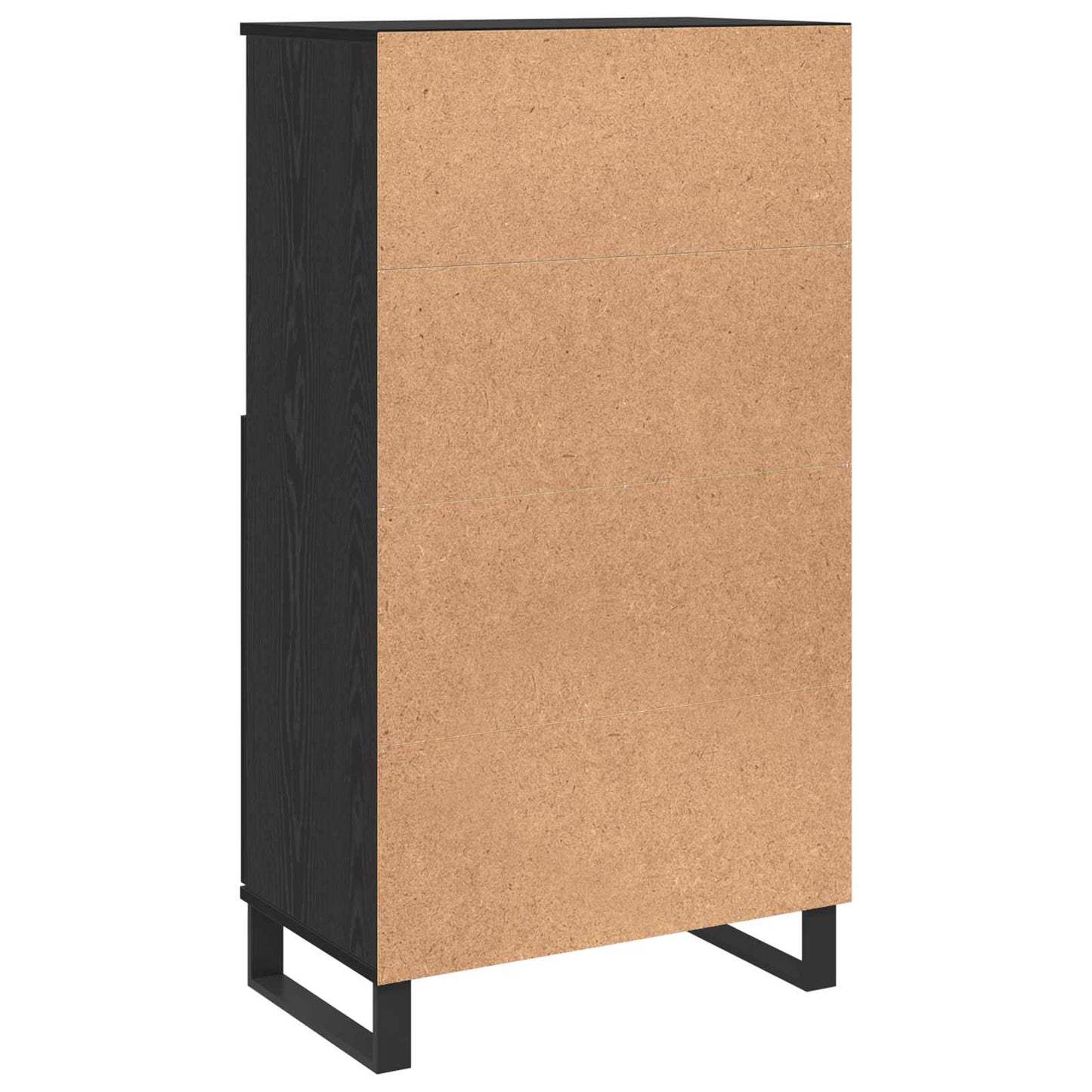 Highboard Sort 60 x 36 x 110 cm Konstrueret træ