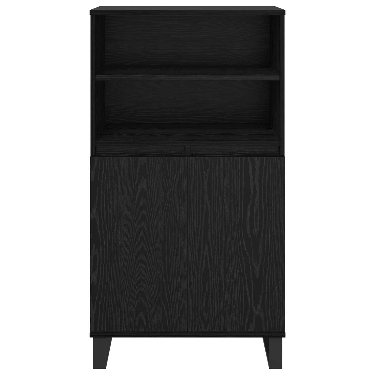 Highboard Sort 60 x 36 x 110 cm Konstrueret træ