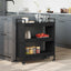 Køkkenvogn Sort eg 70 x 30 x 82 cm Konstrueret træ