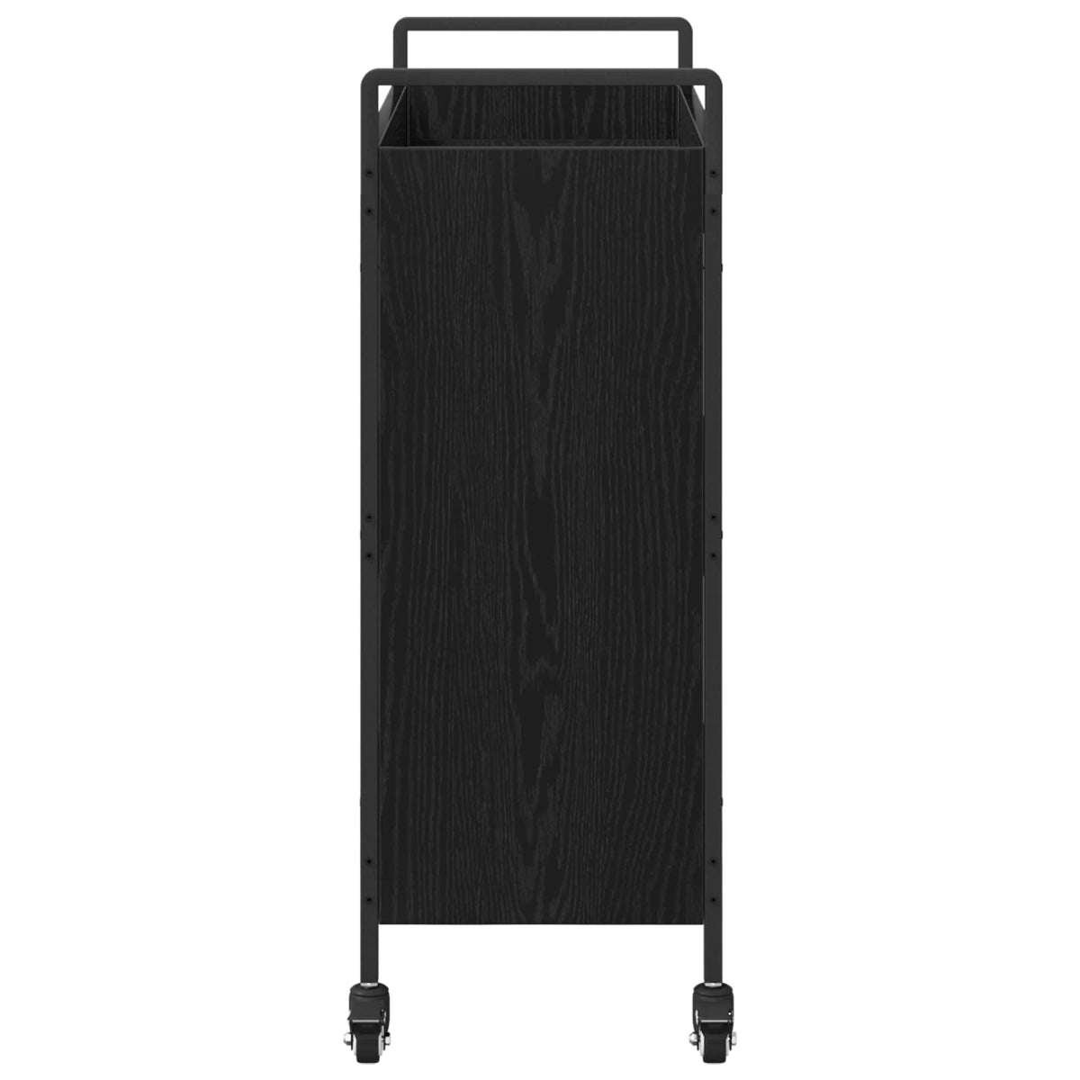 Køkkenvogn Sort eg 70 x 30 x 82 cm Konstrueret træ