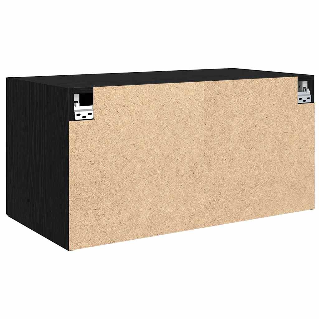 Vægskab Sort eg 80 x 42.5 x 40 cm Konstrueret træ