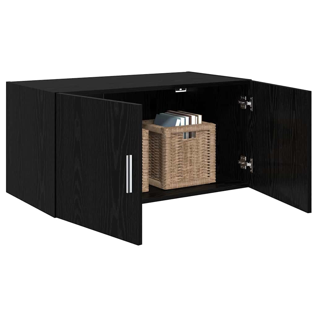 Vægskab Sort eg 80 x 42.5 x 40 cm Konstrueret træ