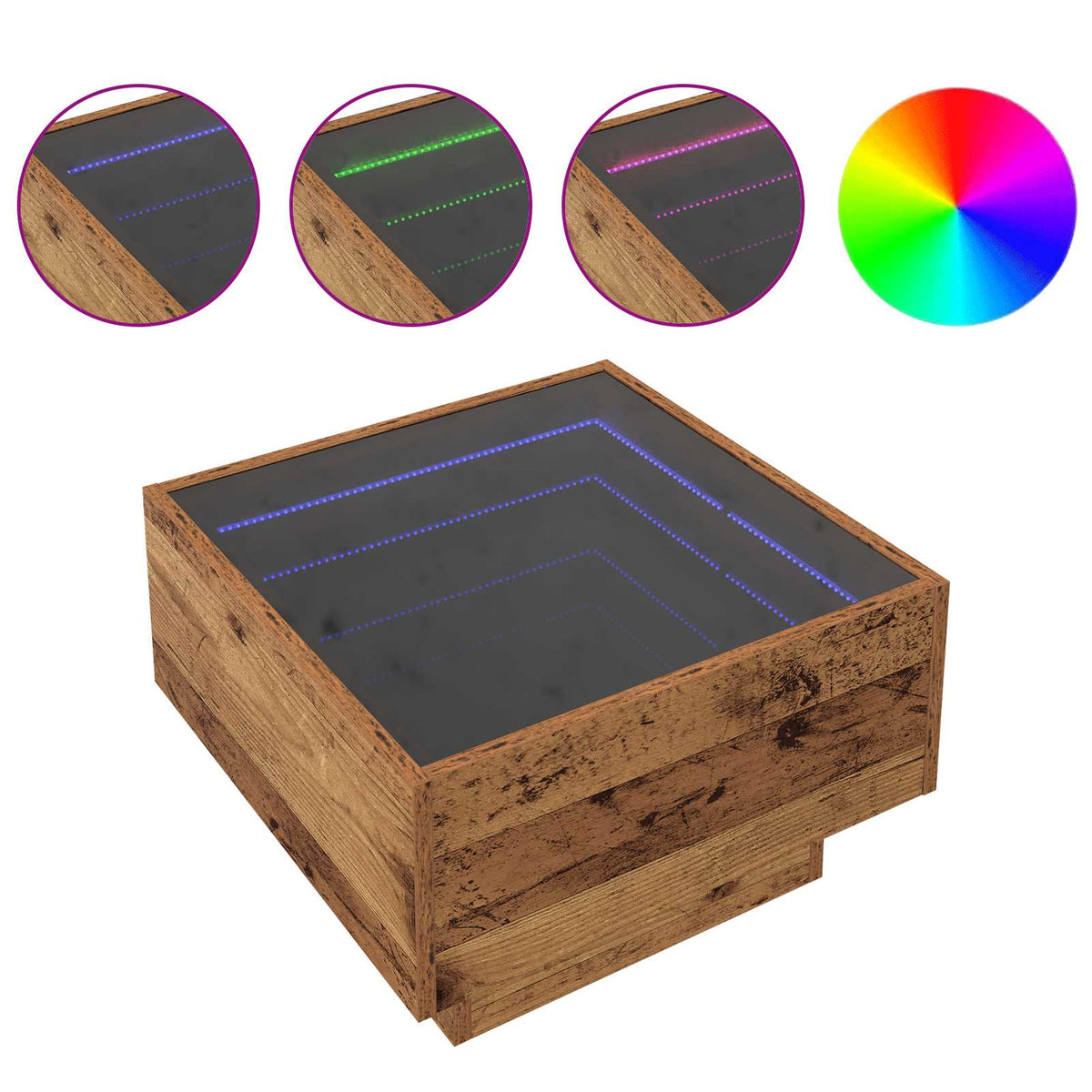 Sofabord Gammelt træ 50 x 50 x 30 cm