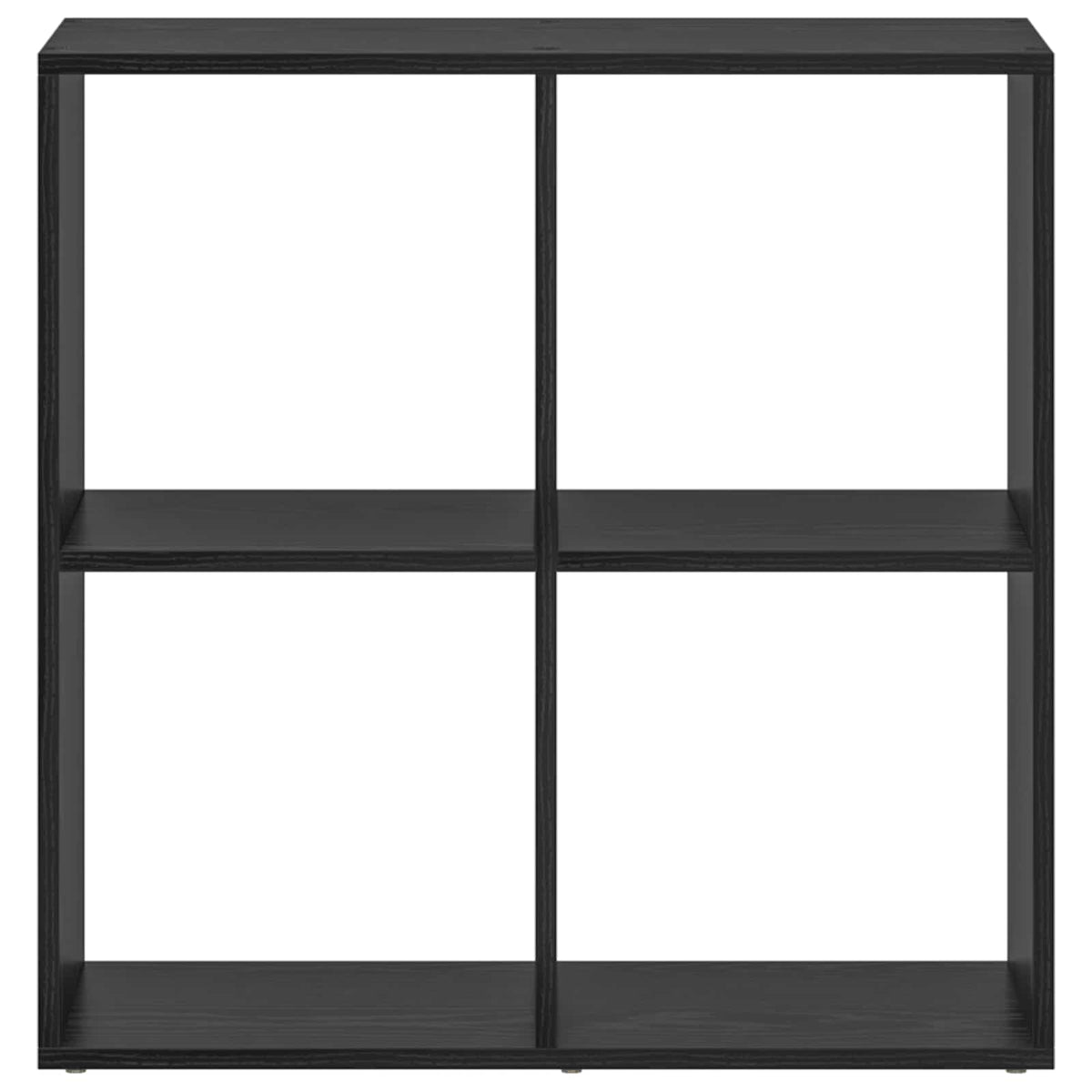 Bogskab 4 niveauer 69,5 x 29 x 69,5 cm Konstrueret træ Sort eg