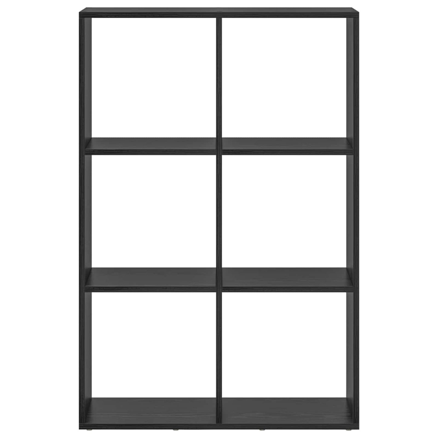 Bogskab 6 niveauer 69,5 x 29 x 103,5 cm Konstrueret træ Sort eg
