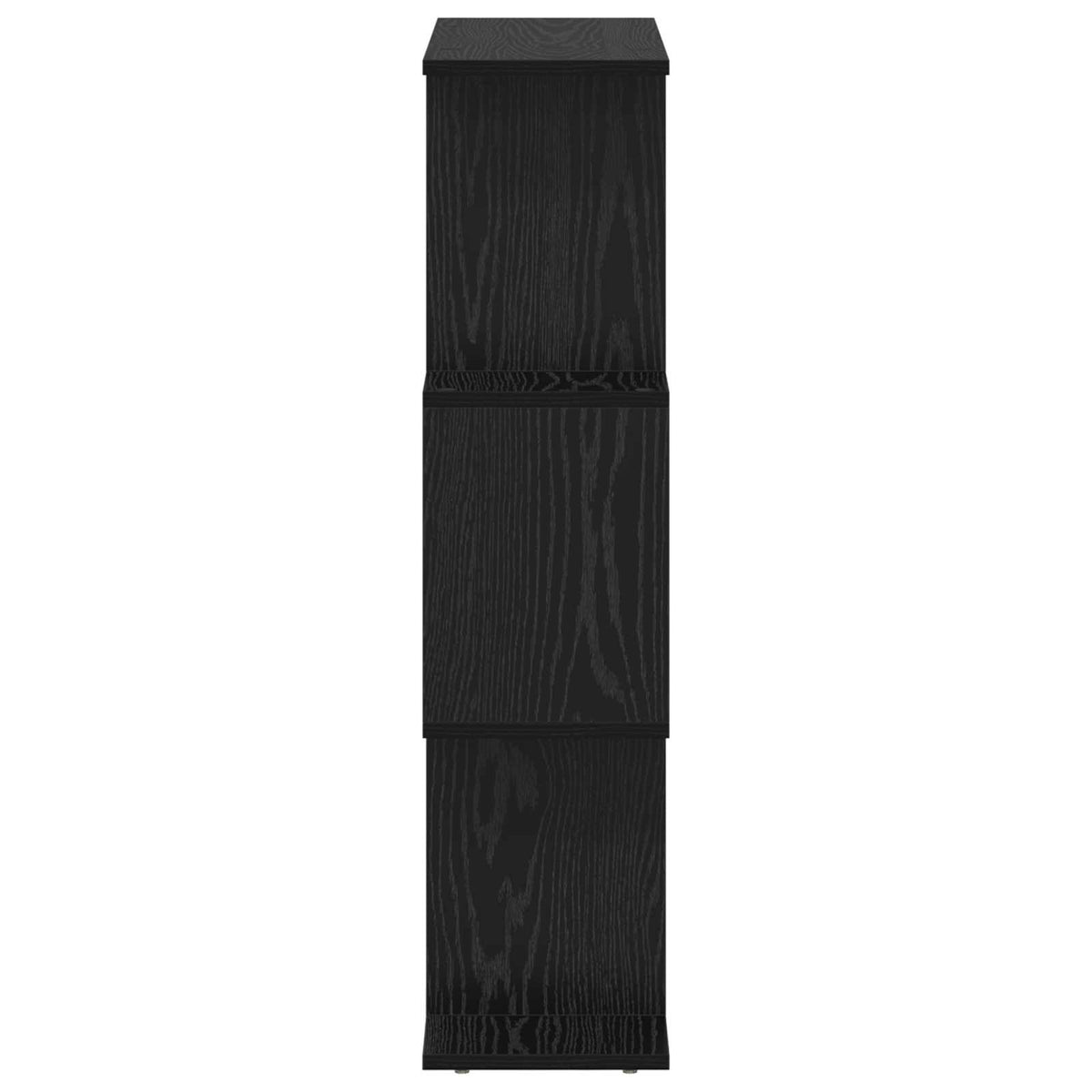 Bogskab 3 niveauer 70 x 24 x 97 cm Konstrueret træ Sort eg